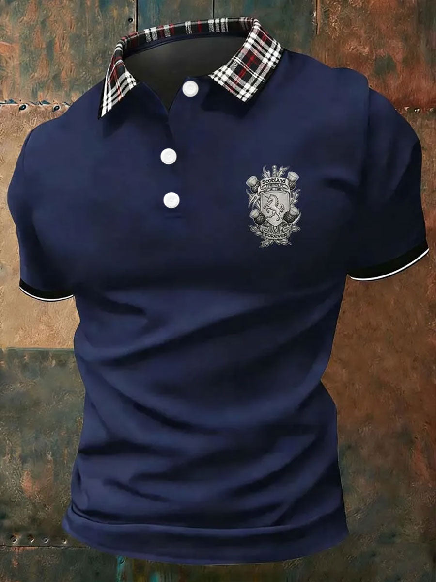 Men's Scotland Football Lover Printed Casual Tops