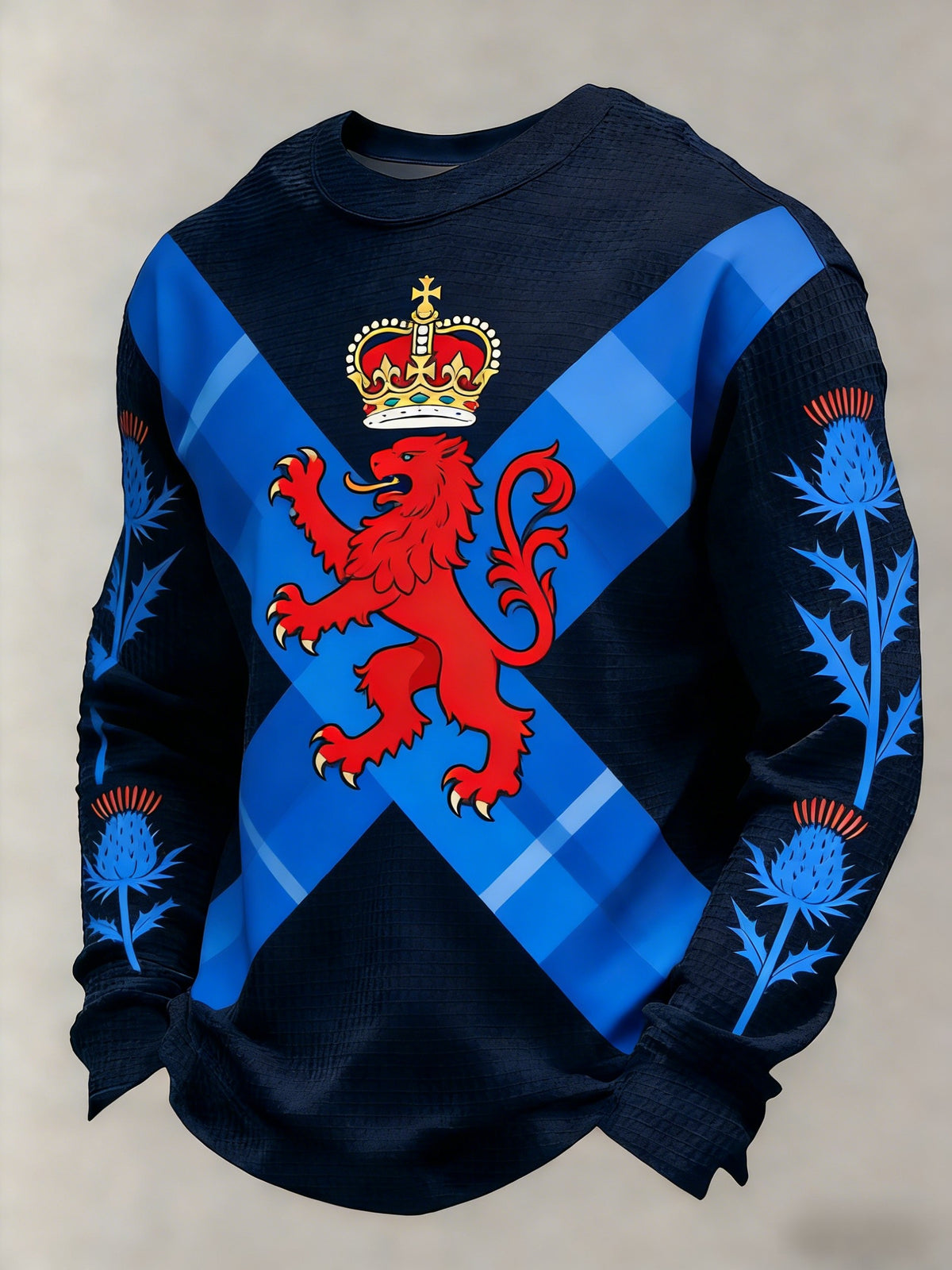 Men's Scotland Football Lover Casual Sports Waffle Top