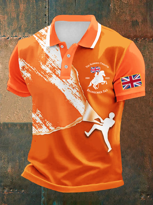 Men's Orange Day Casual Top