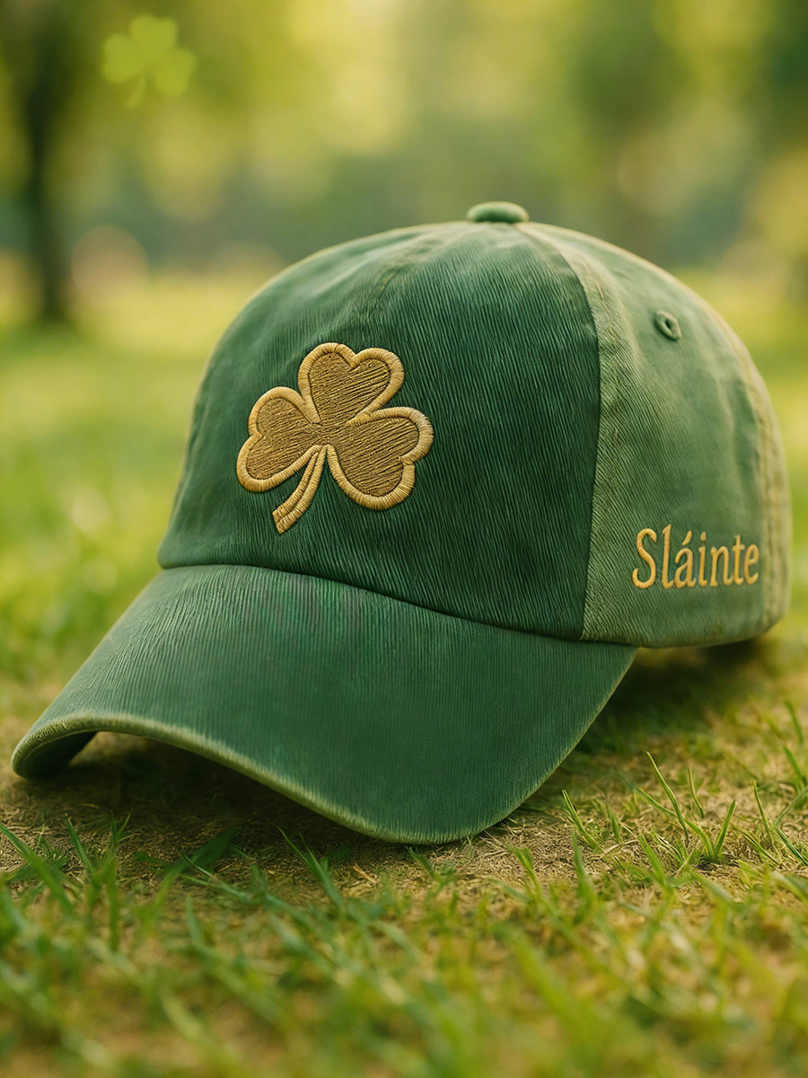 Unisex St Patrick's Day Shamrock Print  Hat