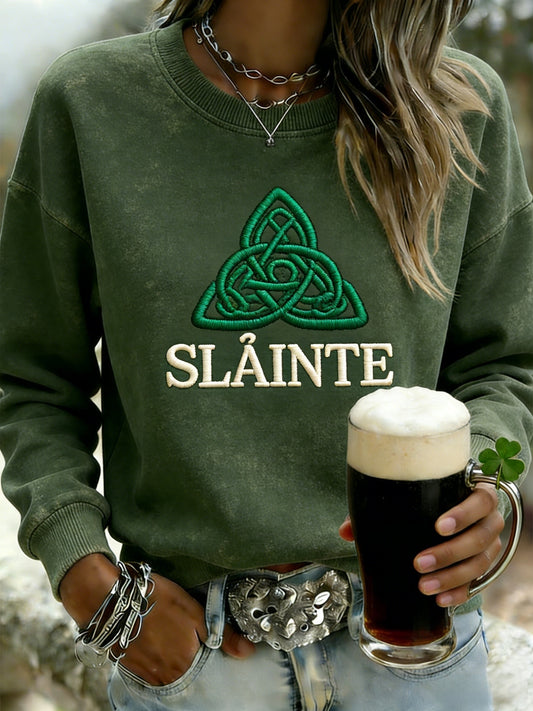 Women's  St. Patrick's Day Print Casual Long-Sleeve Hoodie