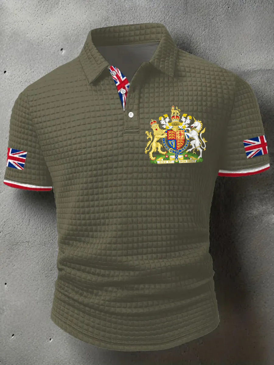 Men's UK Flag Printed short sleeve shirt