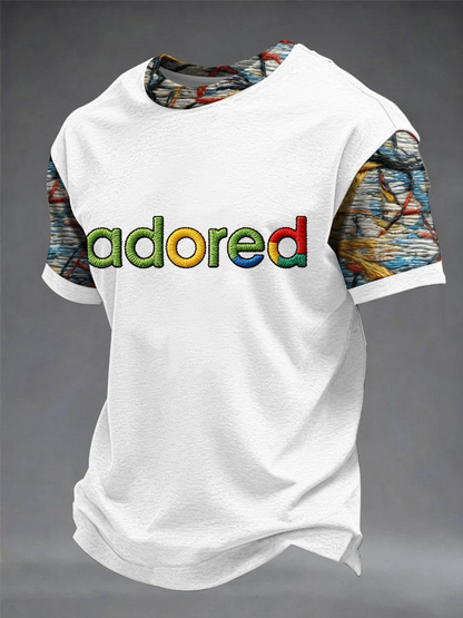 Men's Lemon Roses Music Lover Printed short sleeves t-shirt