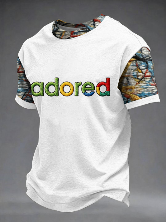 Men's Lemon Roses Music Lover Printed short sleeves t-shirt