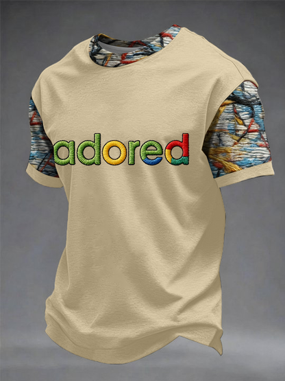 Men's Lemon Roses Music Lover Printed short sleeves t-shirt