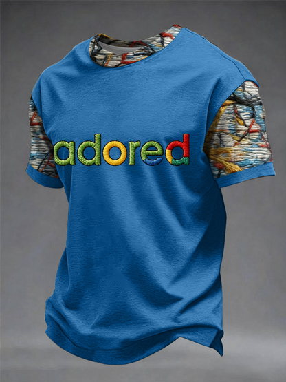 Men's Lemon Roses Music Lover Printed short sleeves t-shirt