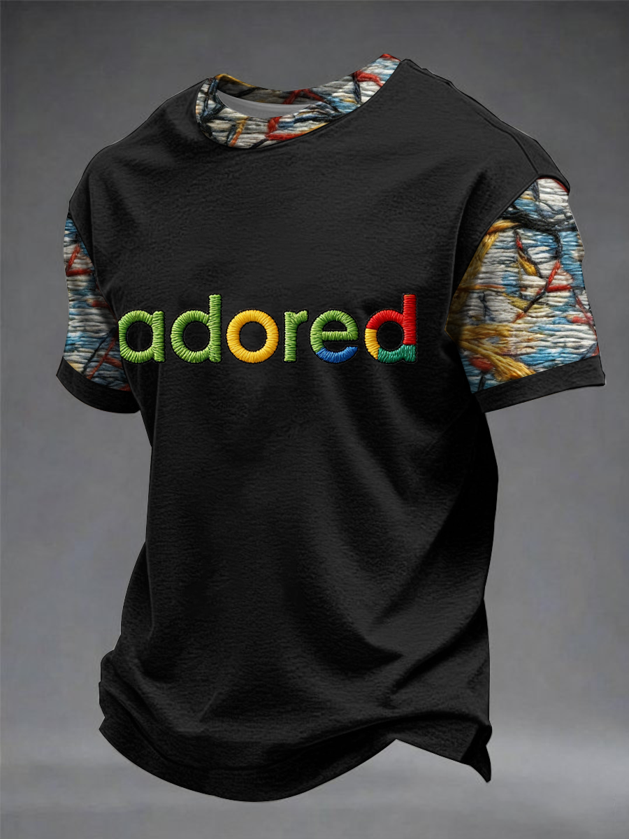 Men's Lemon Roses Music Lover Printed short sleeves t-shirt