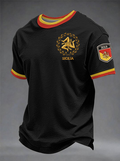 T-shirt da uomo Sicilia a maniche corte