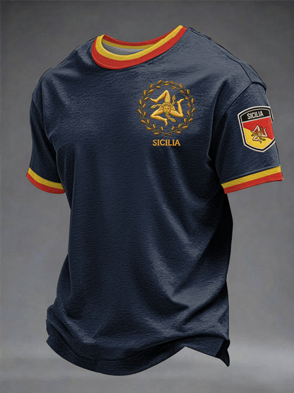 T-shirt da uomo Sicilia a maniche corte