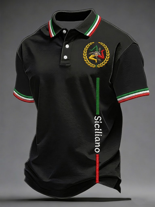 Camicia Uomo Sicilia Trinacria a maniche corte
