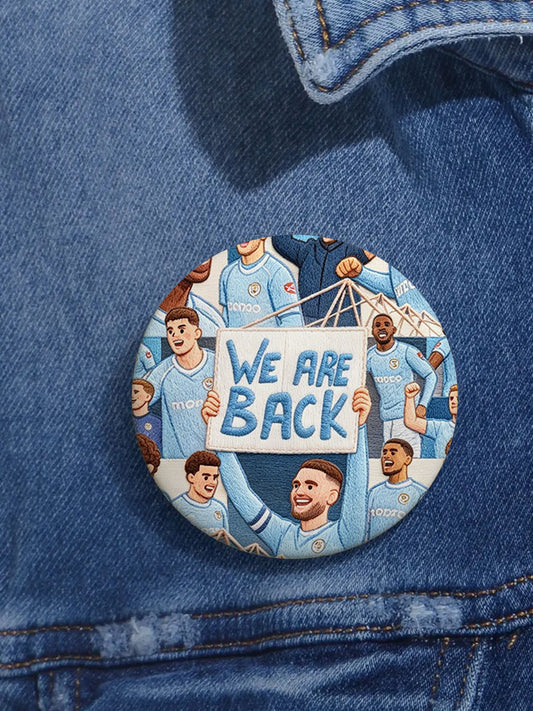 Cov Is Back Football Lover Sky Blues Printed Pins