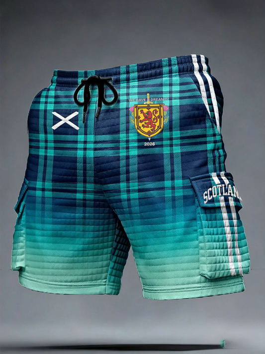 Men's UK Football Lover Scotland Printed plaid shorts