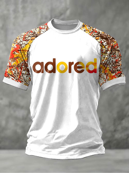 Men's Lemon Roses Music Lover Printed short sleeve t-shirt