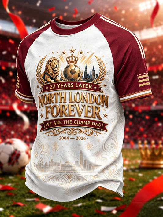 Men's Gift For Football Fans Print Casual Tee