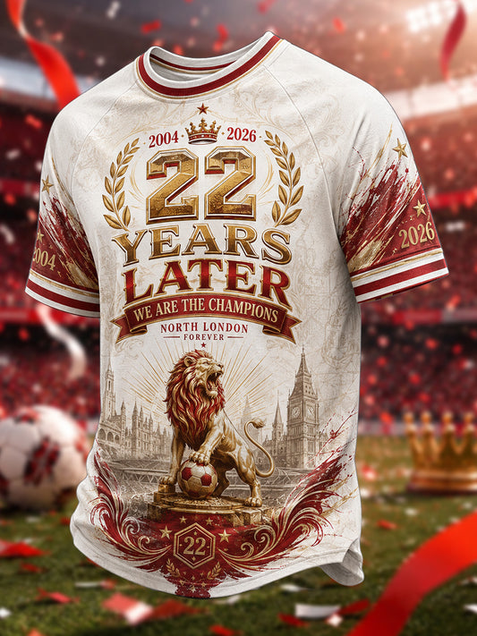 Men's Gift For Football Fans Print Casual Tee