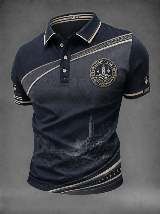 Chemise pour homme imprimée celtique de Bretagne, France