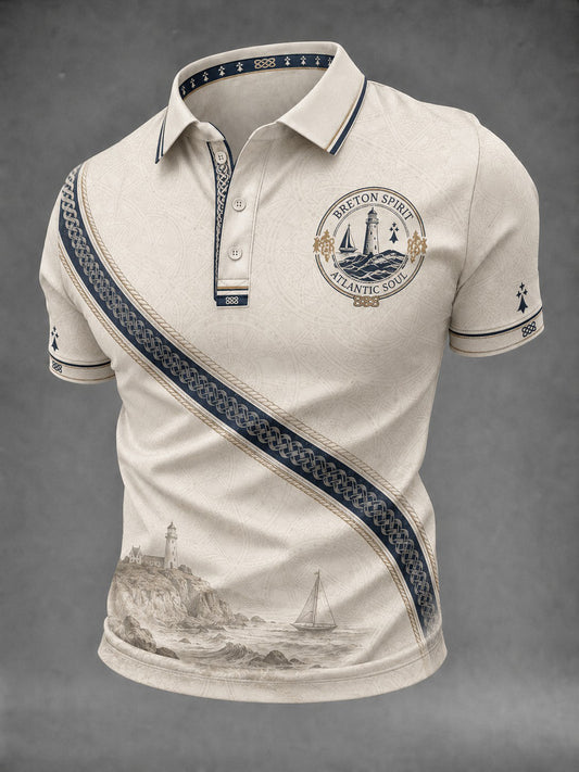 Chemise pour homme imprimée celtique de Bretagne, France