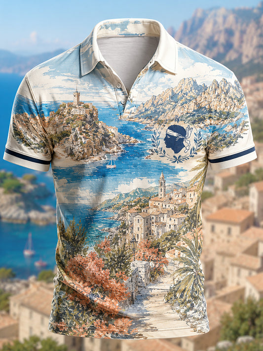 Chemise pour homme à imprimé «L’Île de Beauté – Corse»