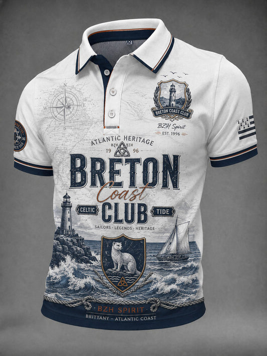 Chemise pour homme imprimée celtique de Bretagne, France