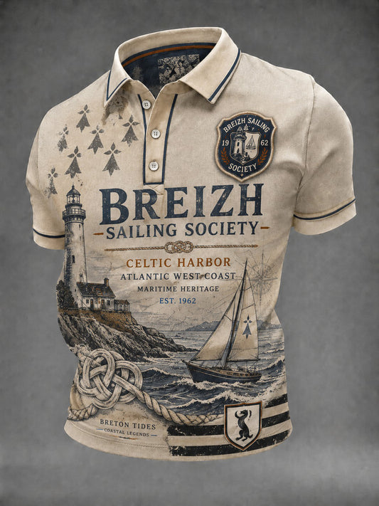 Chemise pour homme imprimée celtique de Bretagne, France