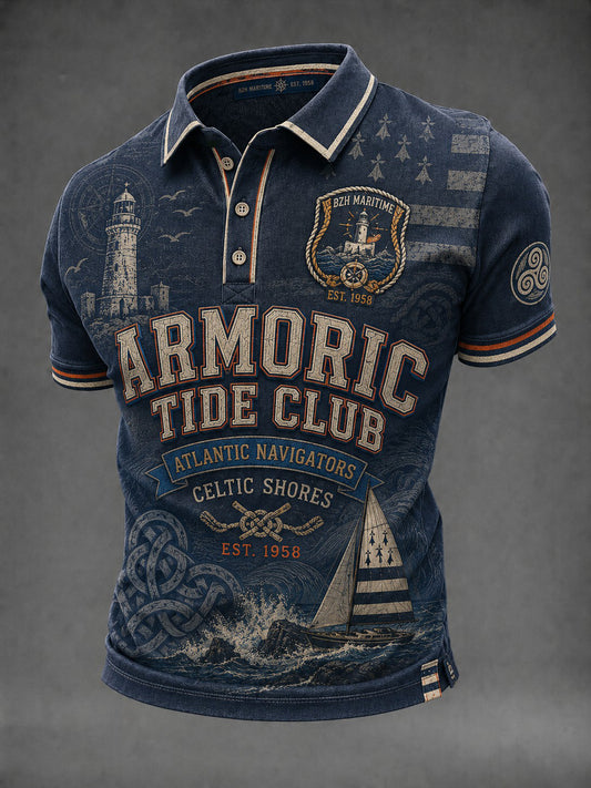 Chemise pour homme imprimée celtique de Bretagne, France