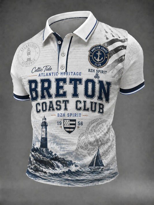 Chemise pour homme imprimée celtique de Bretagne, France