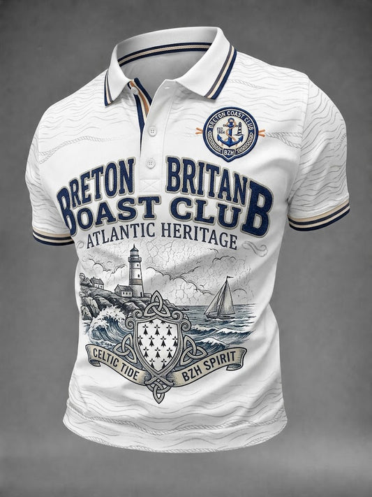 Chemise pour homme imprimée celtique de Bretagne, France