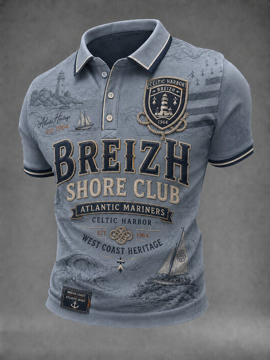 Chemise pour homme imprimée celtique de Bretagne, France