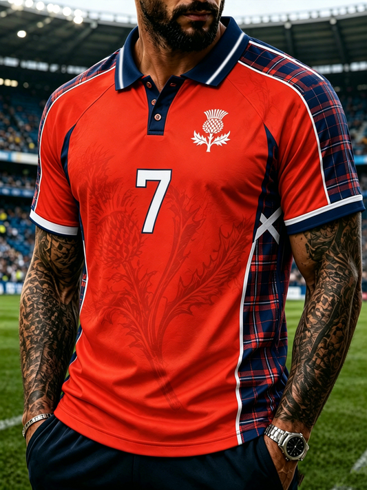 Men's UK Football Lover Scotland Printed polo shirt
