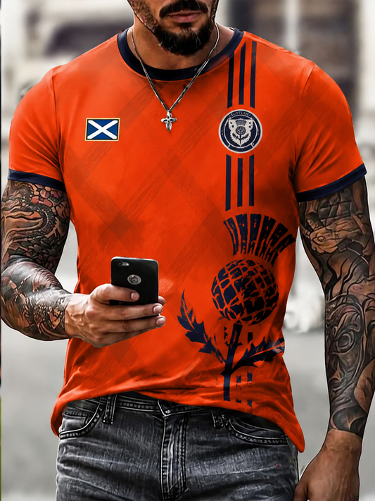 Men's UK Football Lover Scotland Printed short sleeves t-shirt