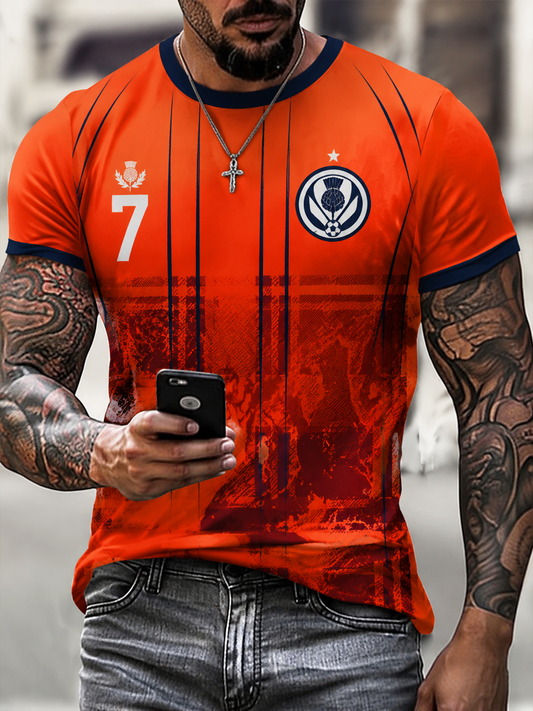Men's UK Football Lover Scotland Printed short sleeves t-shirt