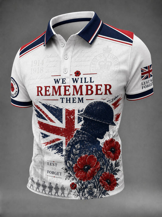 Men's We Will Remembrance Them Printed Shirt