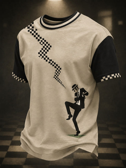 Men's Ska Revival Style Printed T-shirt